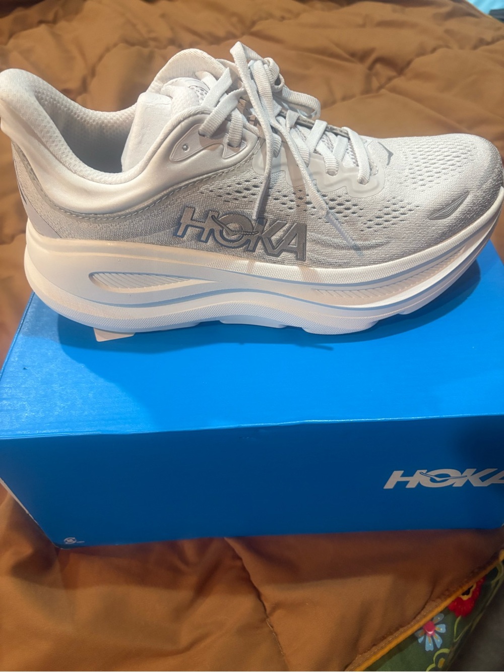 Hoka Women's White Lightweight Cushioning Running Sneaker